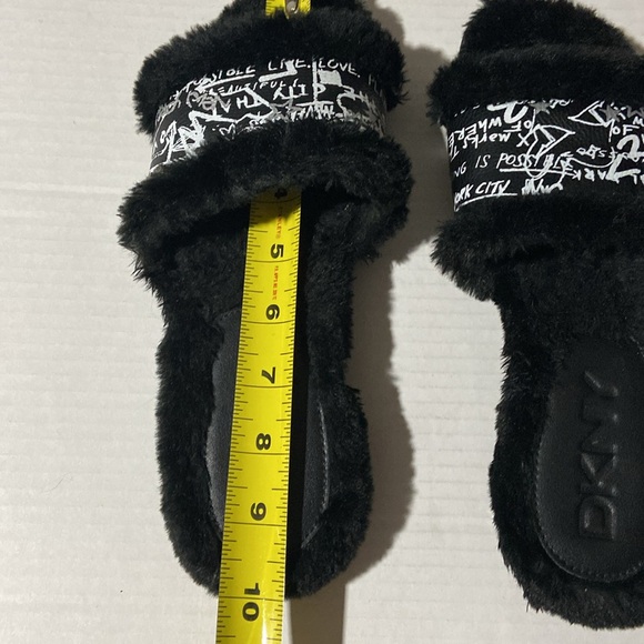 DKNY Fur Slides with Graffiti Graphics - Picture 7 of 8